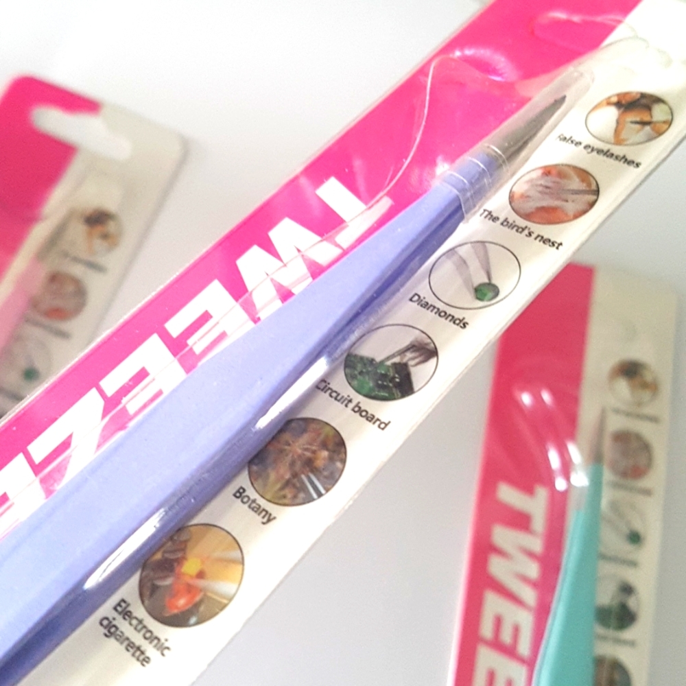 🆕 NEW 2/15$ 1 pc Standard Tweezers with Protector Cap (Lilac)